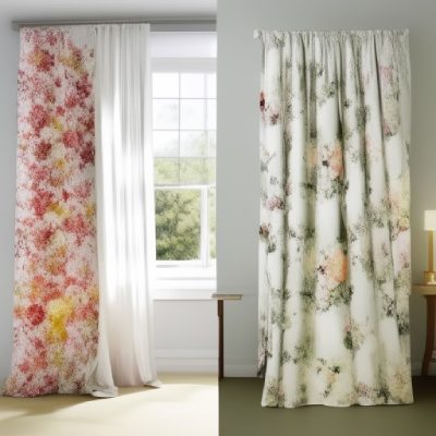 comparision of difference between curtains and drapes