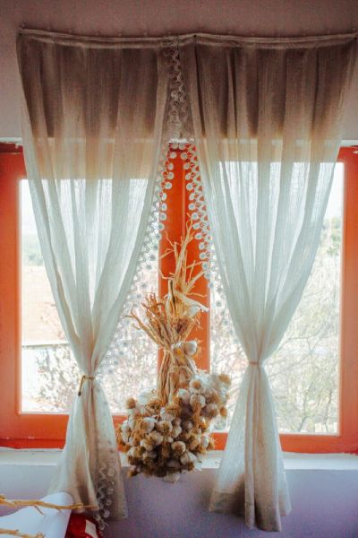 using ribbon to show How to Hang Curtains Without a Rod