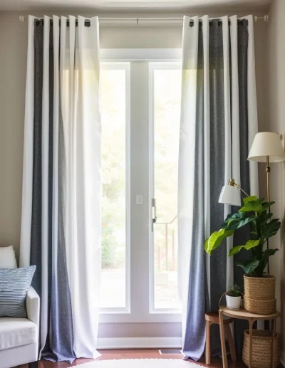PVC pipes showing hanging curtains