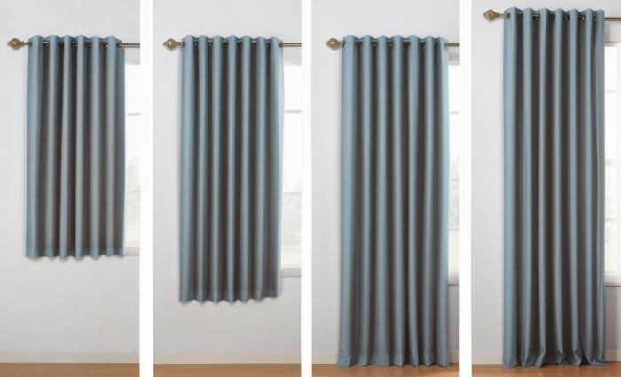 curtain sizes chart for curtain lenght guide
