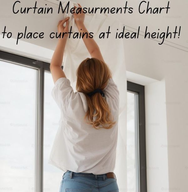 curtain measurements chart to place curtains at ideal height