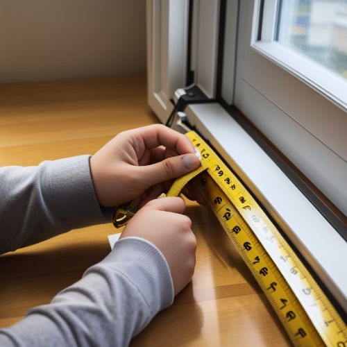 a person is measuring How Wide Should Drapes Be