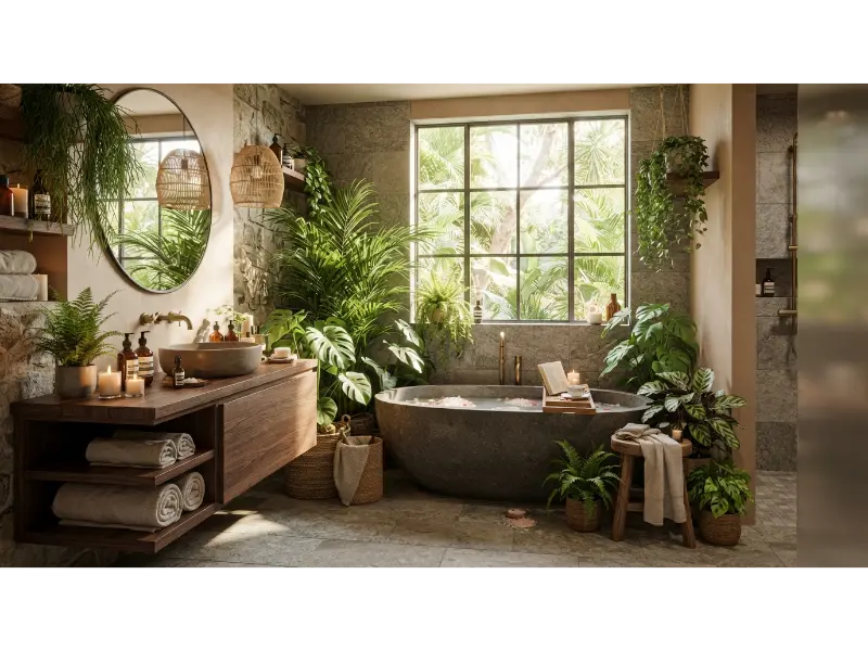 Add Indoor Plants for a Fresh Spa Retreat