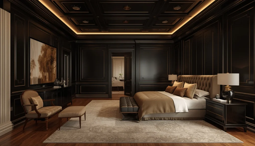 Black Coffered Ceiling for Architectural Elegance