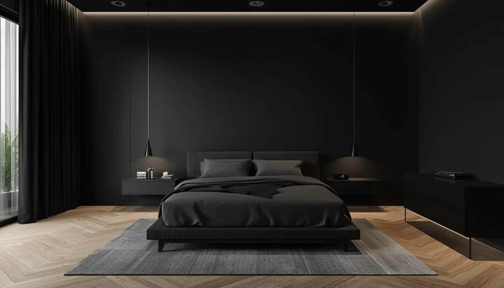 Black Minimalist Floating Furniture