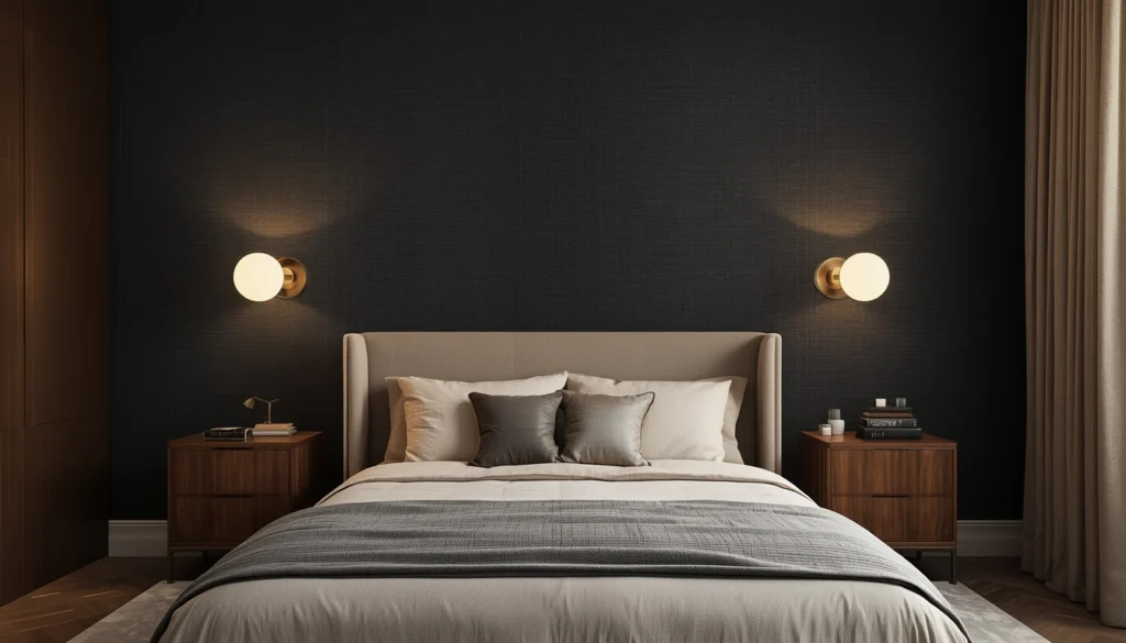 Black Wallpaper with Subtle Texture