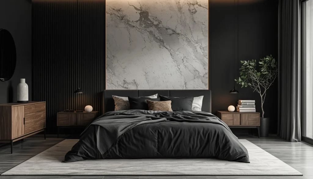  Black and Natural Stone Styling