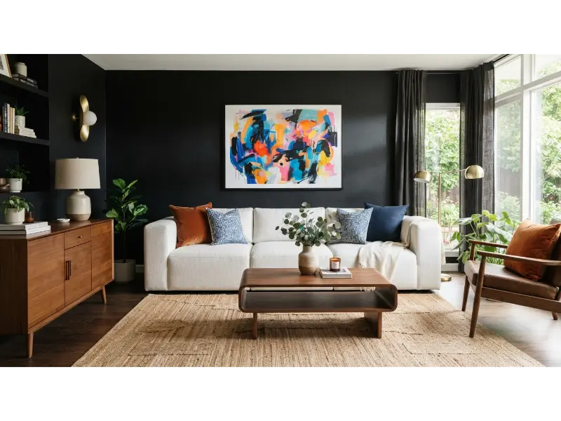 Bold Black with Vibrant Color Pops