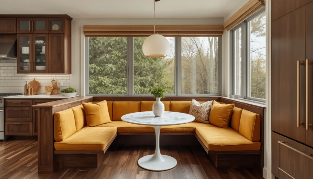 Built In Breakfast Nook with Retro Charm
