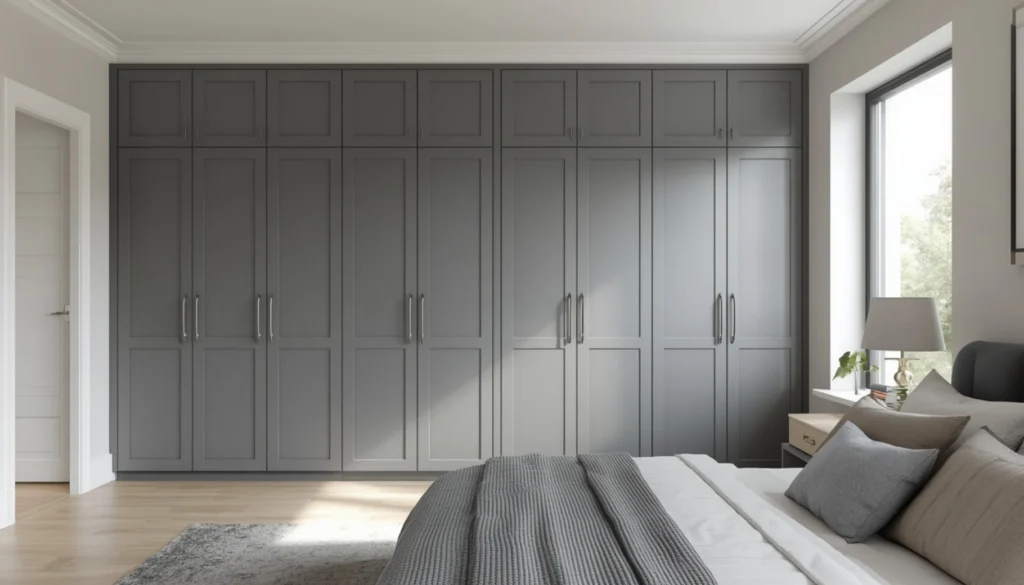  Built In Storage with Seamless Grey Finish