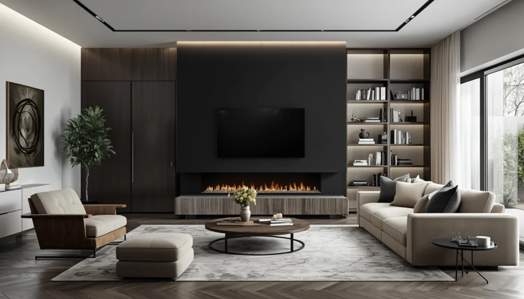 Charcoal and Soft Neutral Contrast