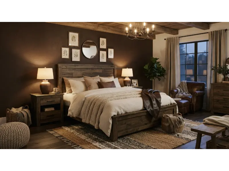 Chocolate Brown Bedroom for a Cozy Earthy Retreat