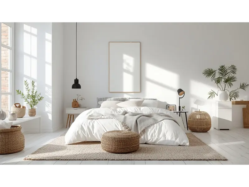 Classic White Bedroom for a Fresh Minimalist Style