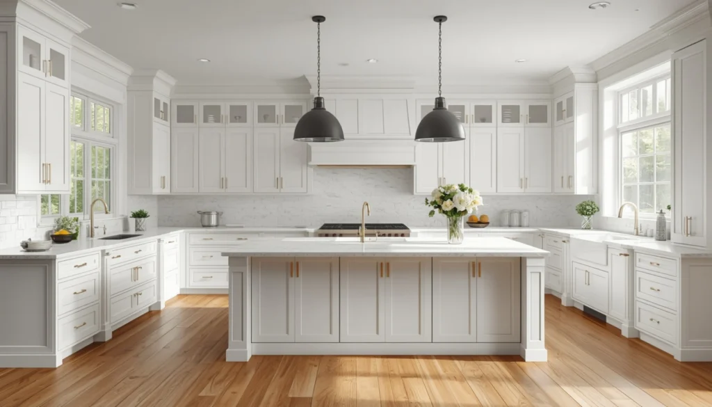 Classic White Kitchen with Shaker Cabinets