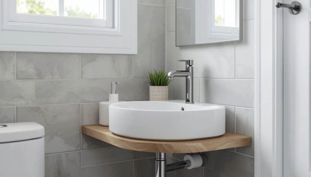 Compact Corner Sink for Small Bathrooms
