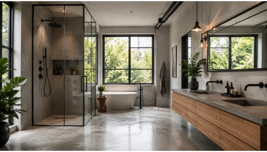 Concrete Style Bathroom Flooring