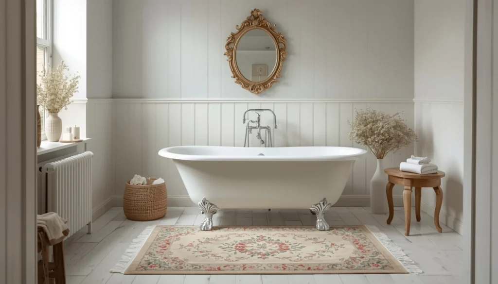 Cottagecore Bathroom with Freestanding Bathtub