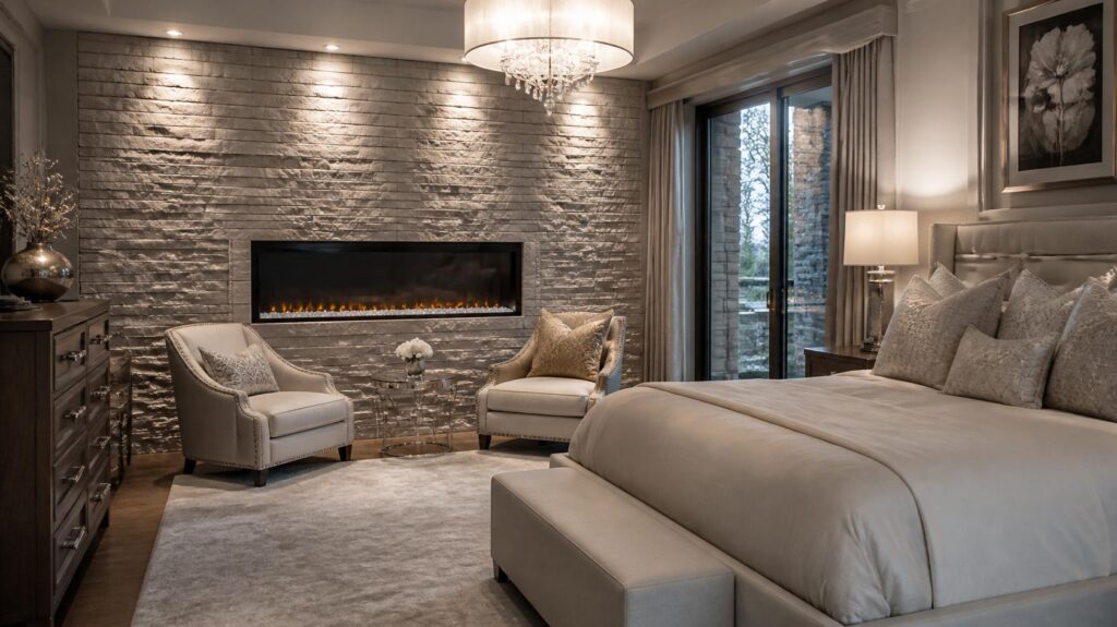 Cozy Fireplace Inspired Feature Wall