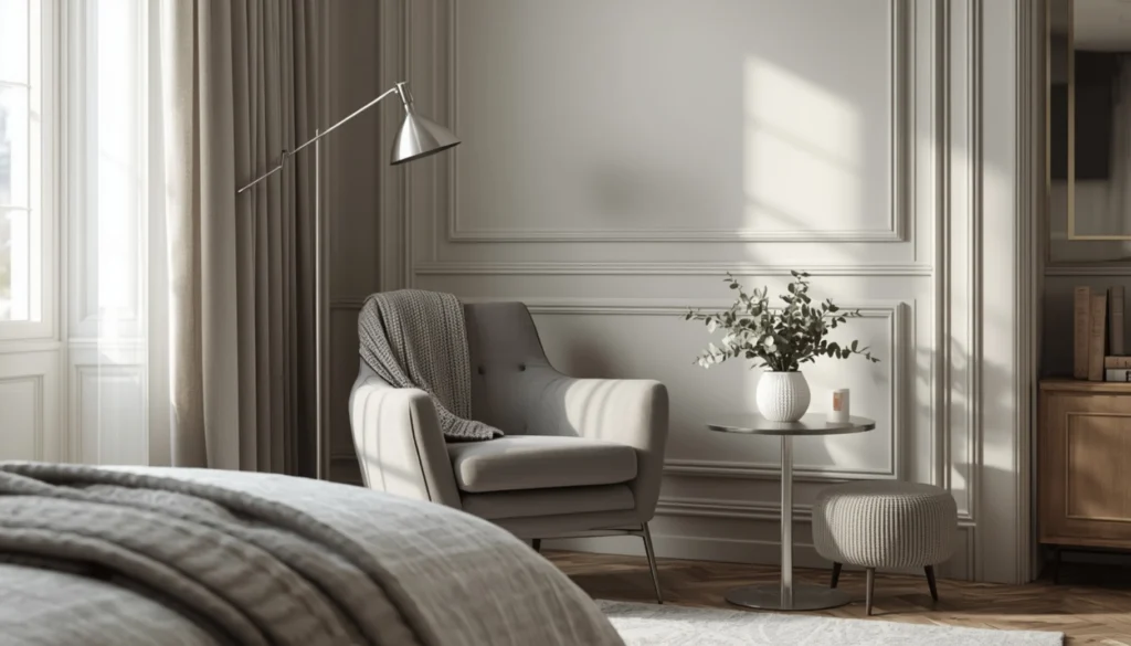 Cozy Reading Corner with Silver Charm
