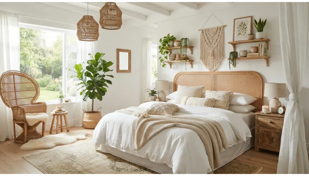 Create a Statement Rattan Bed Wall