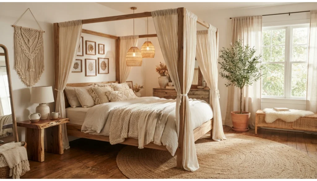 Design a Dreamy Linen Canopy Bed