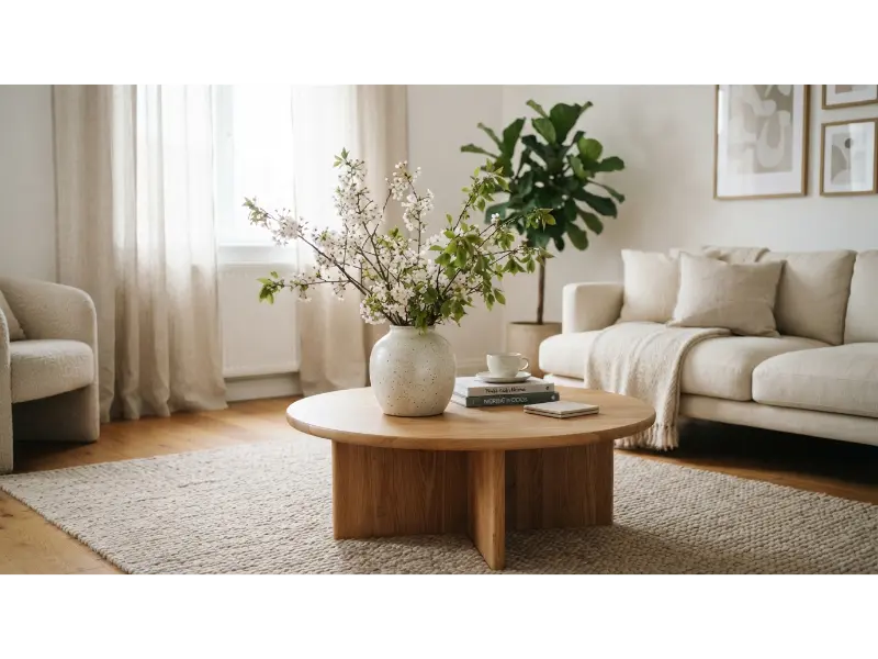 Display a Ceramic Vase with Seasonal Stems