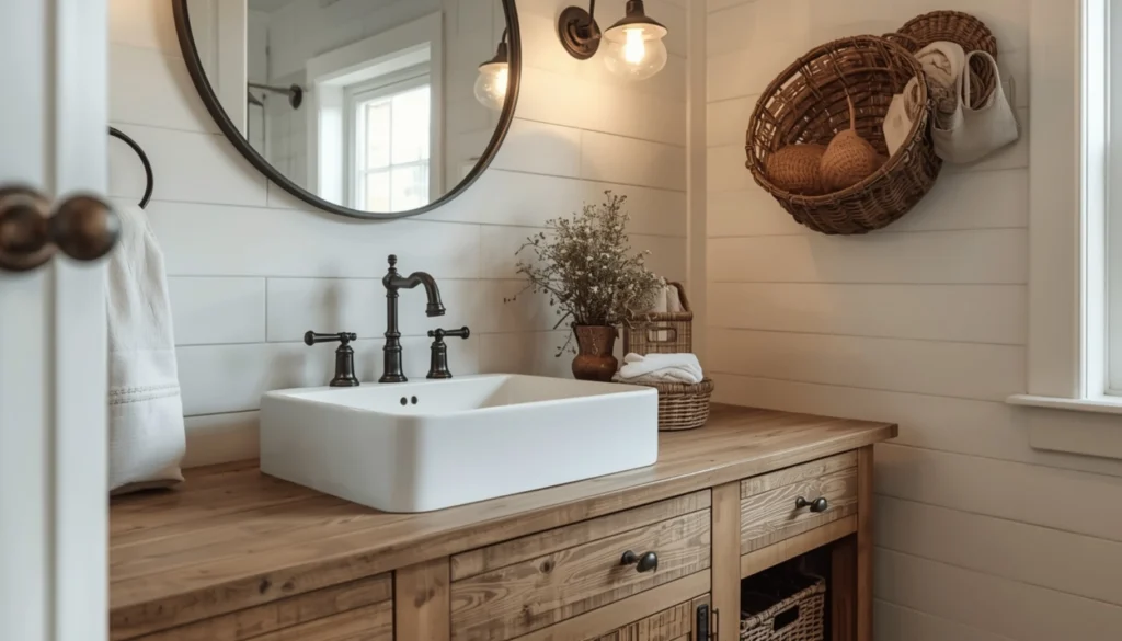 Farmhouse Vanity with Apron Front Sink