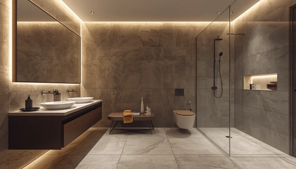 Floor to Ceiling Stone Effect Tiles