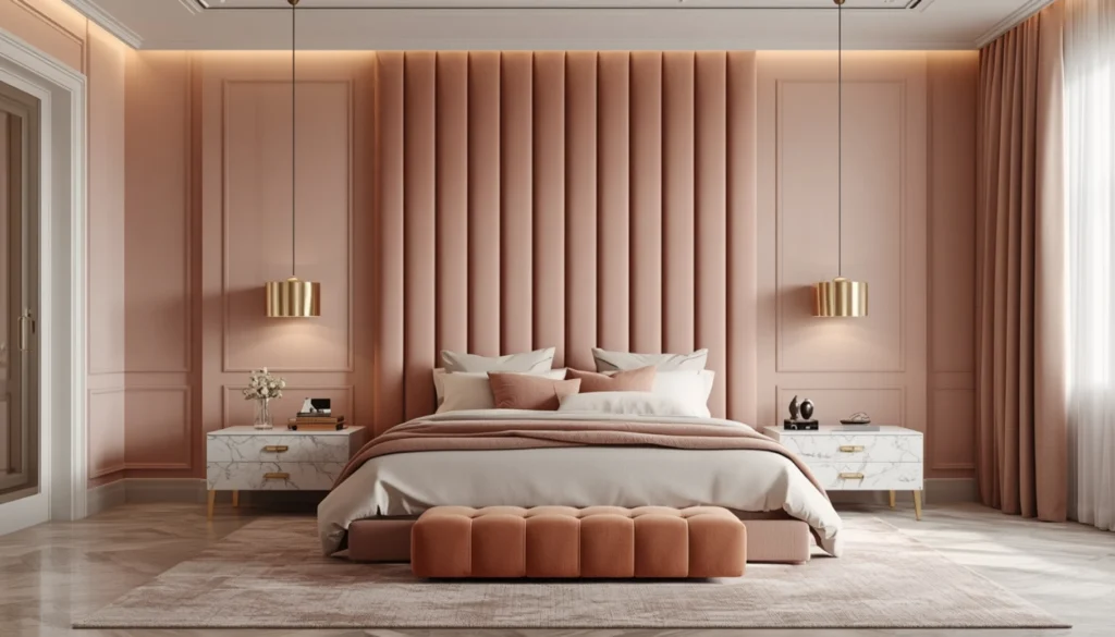 Floor to Ceiling Velvet Headboard
