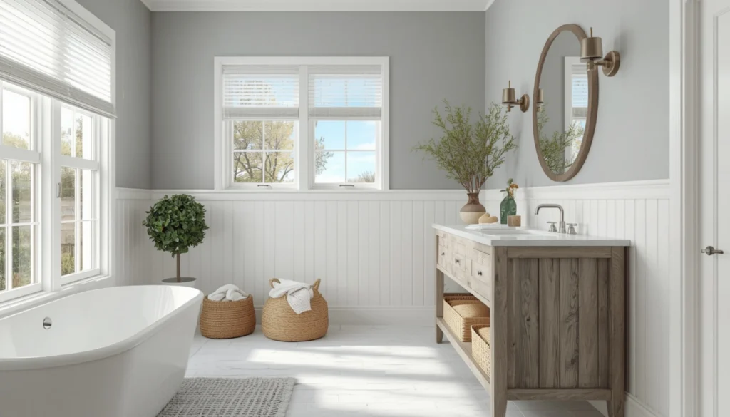 Grey Coastal Bathroom