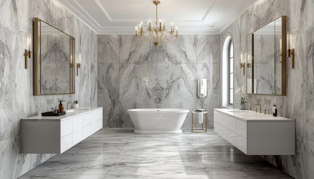 Grey Marble Luxury Bathroom