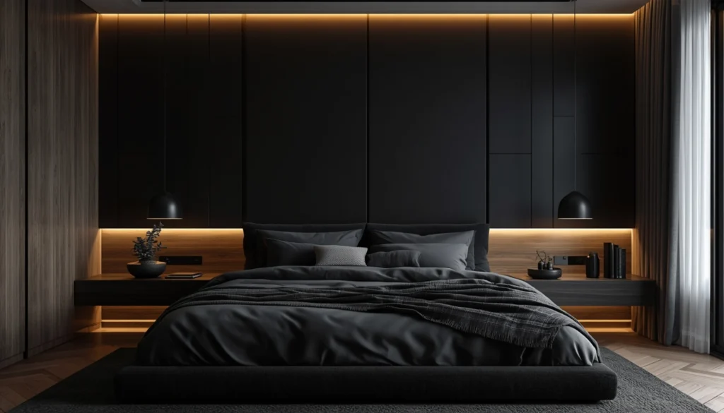 Hidden LED Lighting Behind the Headboard