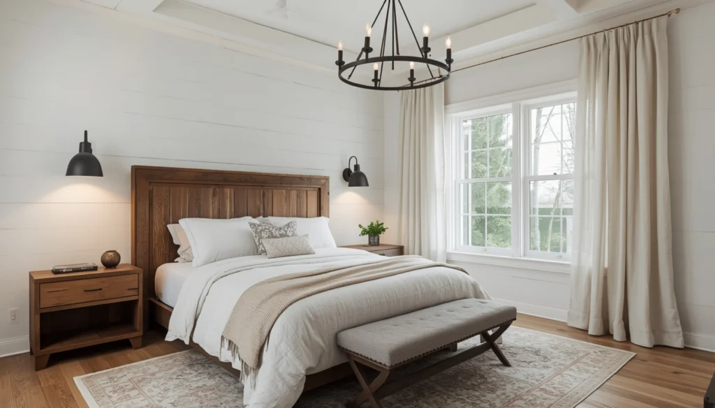 Install Black Metal Light Fixtures for Modern Contrast