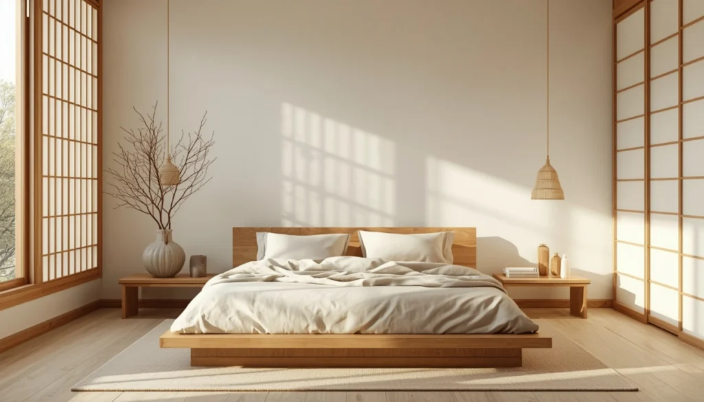 Japandi Bedroom With Natural Balance