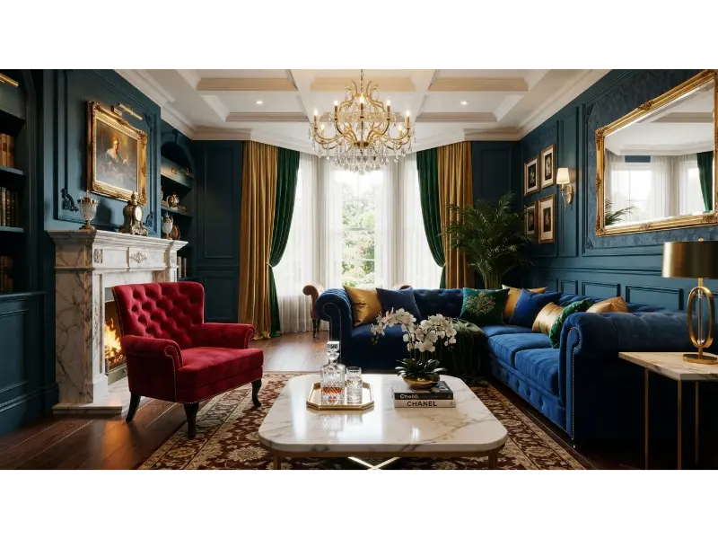 Jewel Tone Luxury Lounge