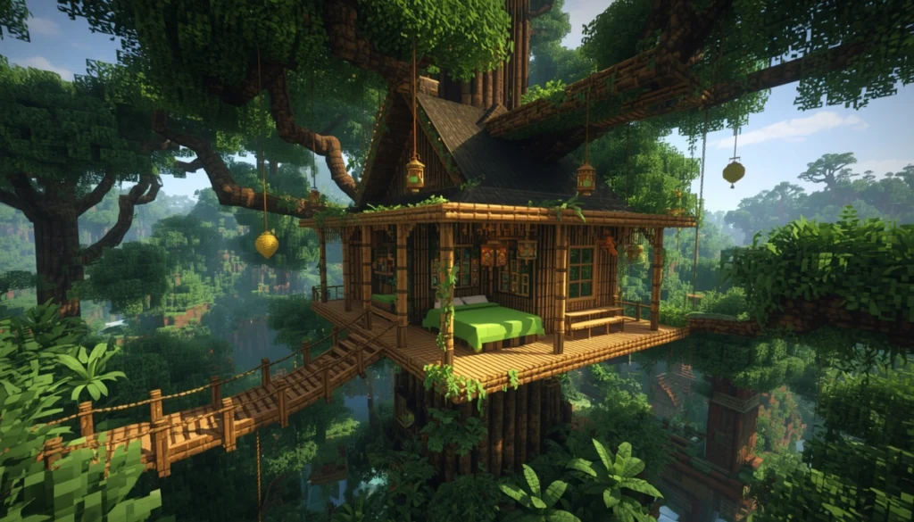 Jungle Tree Retreat Bedroom
