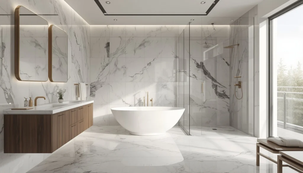 Large Format Marble Look Porcelain Tiles