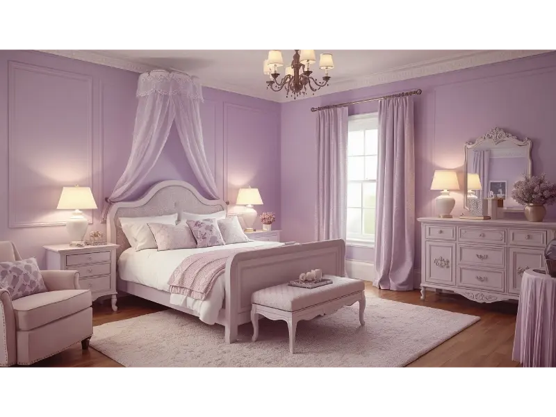 Lavender Bedroom for a Relaxing Dreamy Space