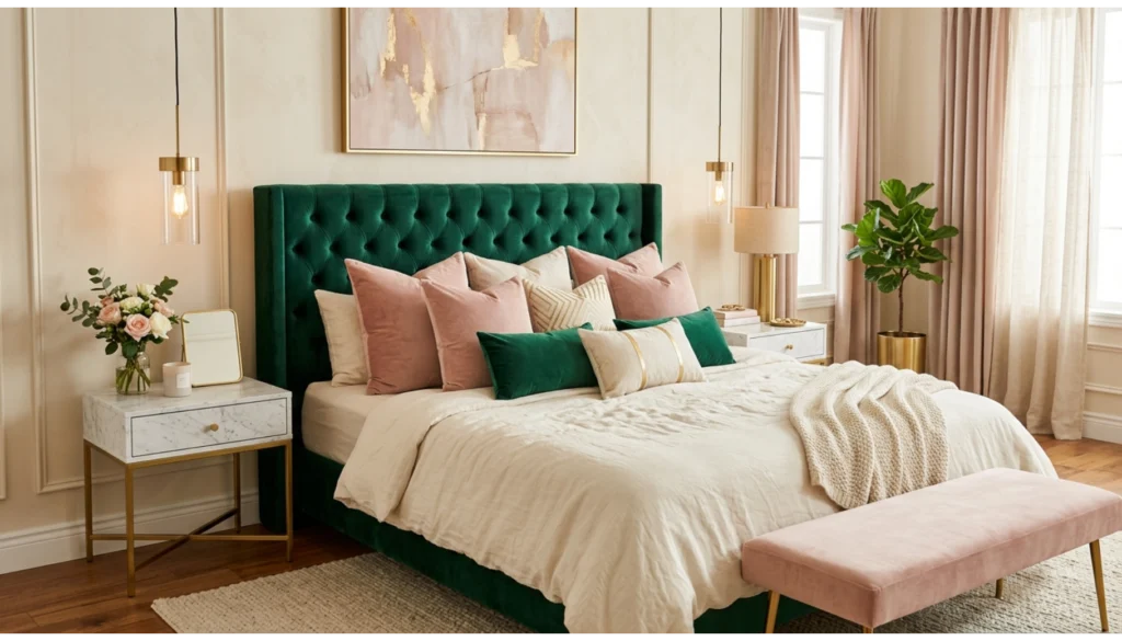 Luxurious Velvet Bedroom Style