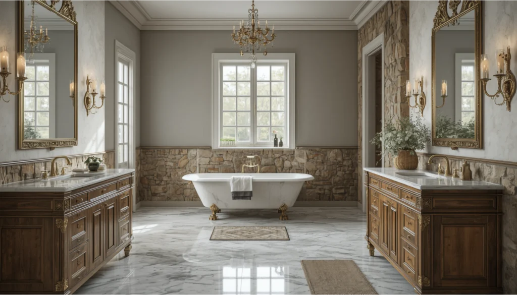 Luxury Cottagecore Bathroom Retreat