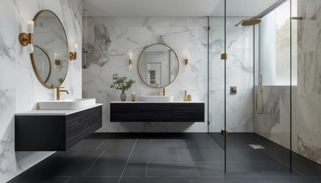 Matte Black Floor Tiles