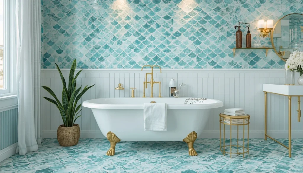 Mermaid Scale Tile Flooring