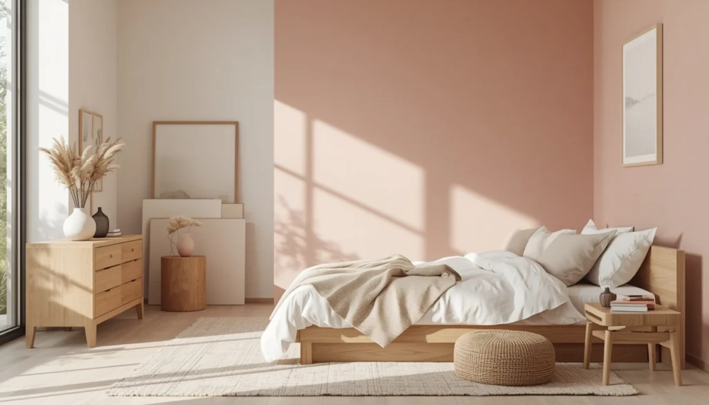 Mix Pink with Natural Oak Furniture