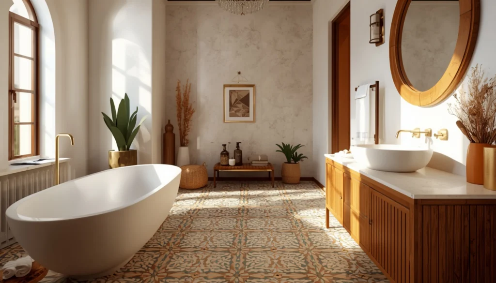 Moroccan Inspired Bathroom Flooring