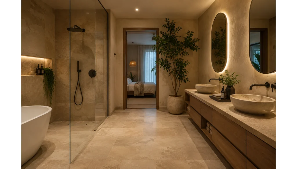 Natural Stone Bathroom Flooring