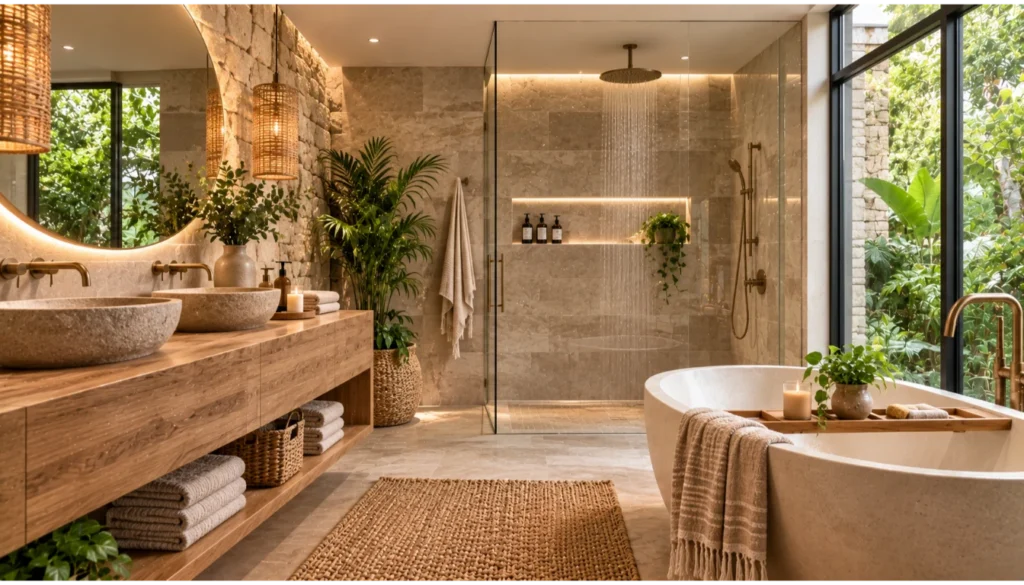  Nature Inspired Bathroom Retreat