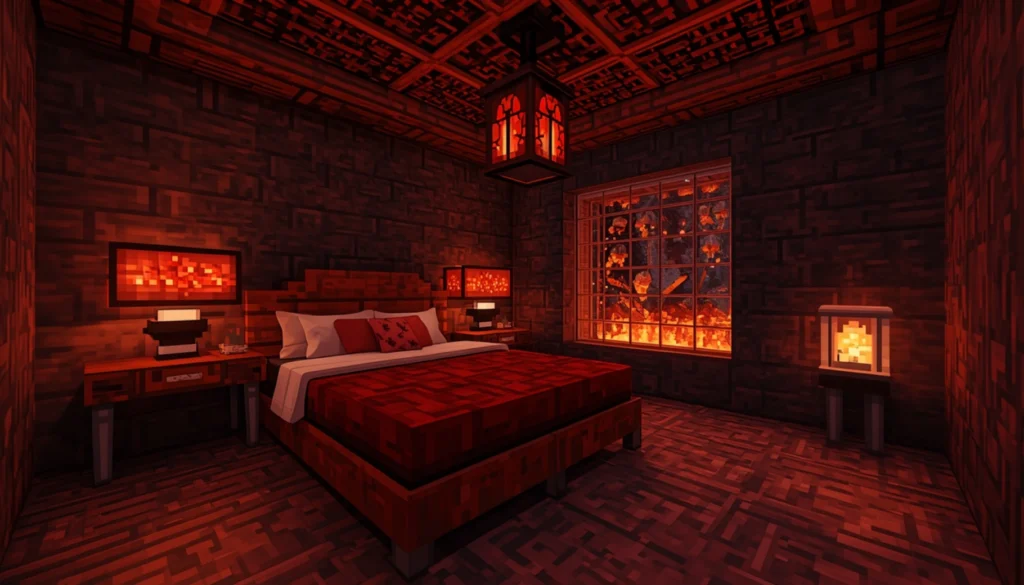 Nether Inspired Bedroom