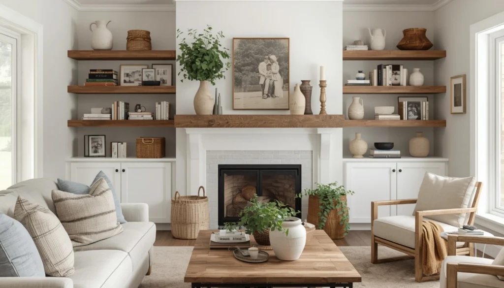 Open Shelving Full of Rustic Charm