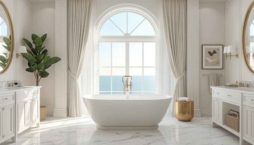 Pearl White Freestanding Bathtub Retreat