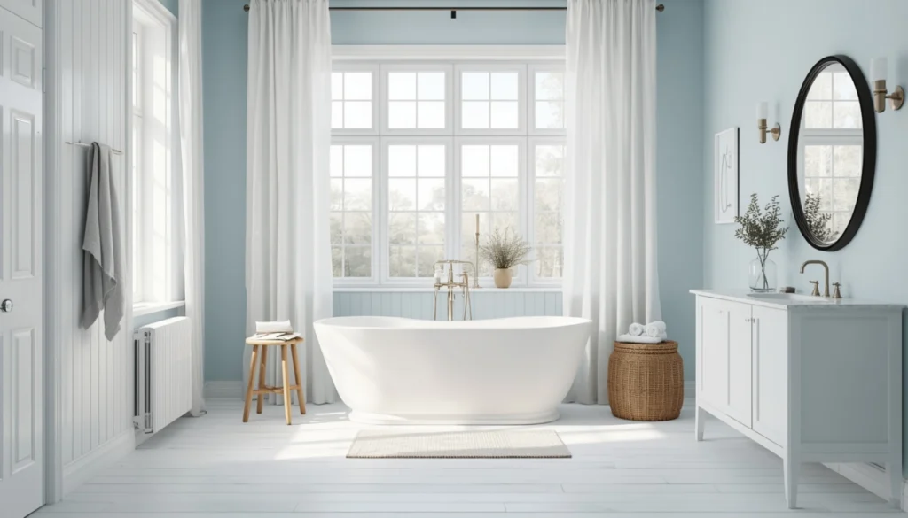 Powder Blue Walls for a Calm Retreat